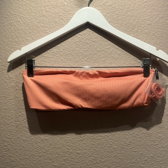 New Victoria’s Secret PINK Women’s Bikini Top Bandeau Ribbed Size Large NWT - Picture 2 of 12